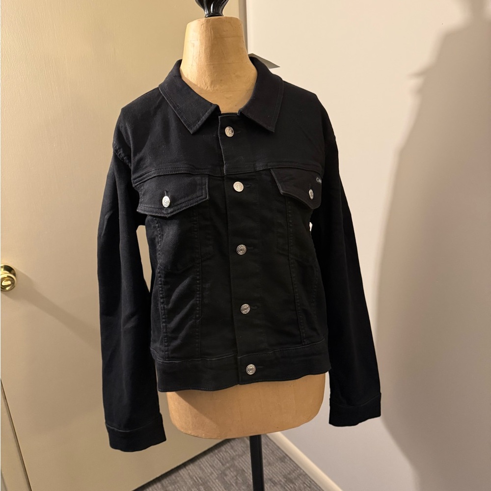 NWT Calvin Klein Black denim Jacket